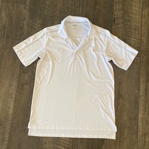 White adidas men’s golf polo